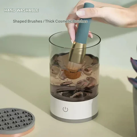 Make-upbürstenreiniger | Automatisch | Schnell | Elektrisch | USB | Weiß-Luzern Mode