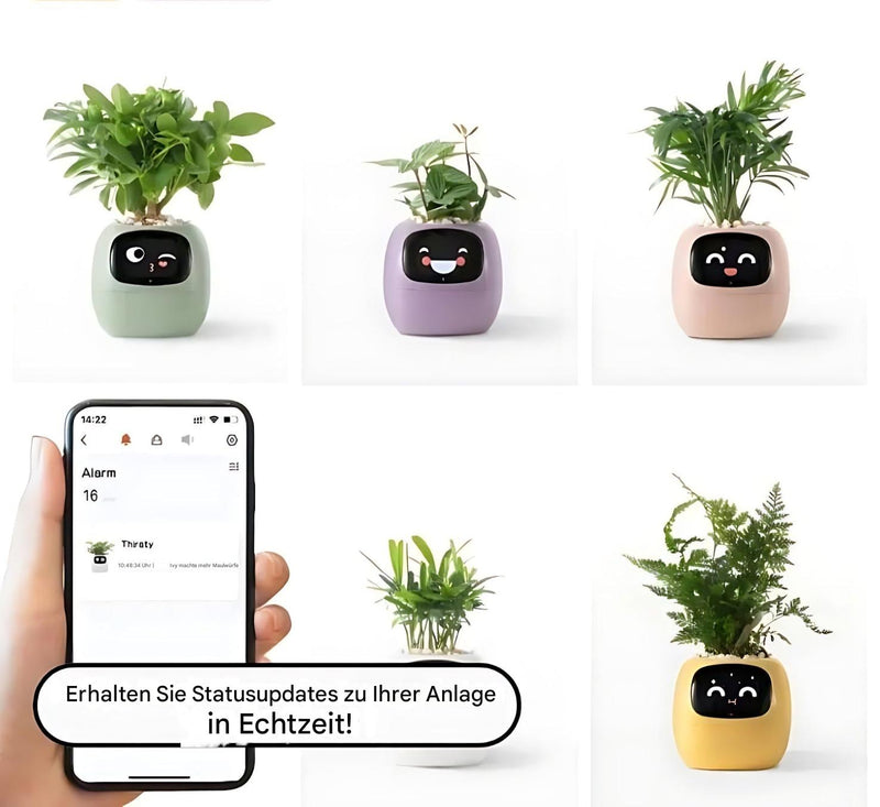 Smart-Blumentopf | Automatisch App-Verbunden Universal Emojis Praktisch Süß-Luzern Mode