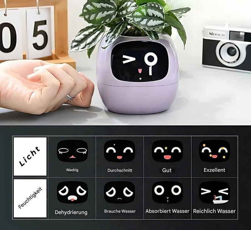 Smart-Blumentopf | Automatisch App-Verbunden Universal Emojis Praktisch Süß-Luzern Mode