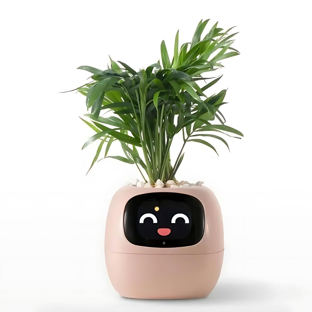 Smart-Blumentopf | Automatisch App-Verbunden Universal Emojis Praktisch Süß-Rosa-Luzern Mode