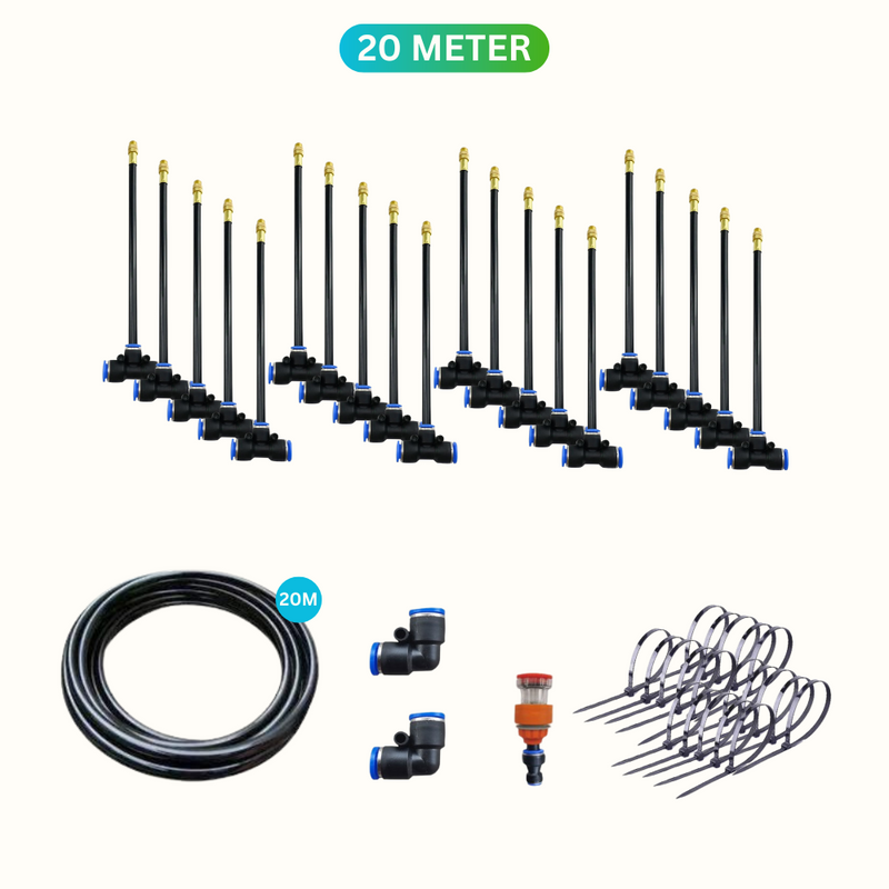 Sprinklersystem | Automatisch Hydration Gartenpflege Effizient Vielseitig-20 st + 20 Meter Schlauch-Luzern Mode