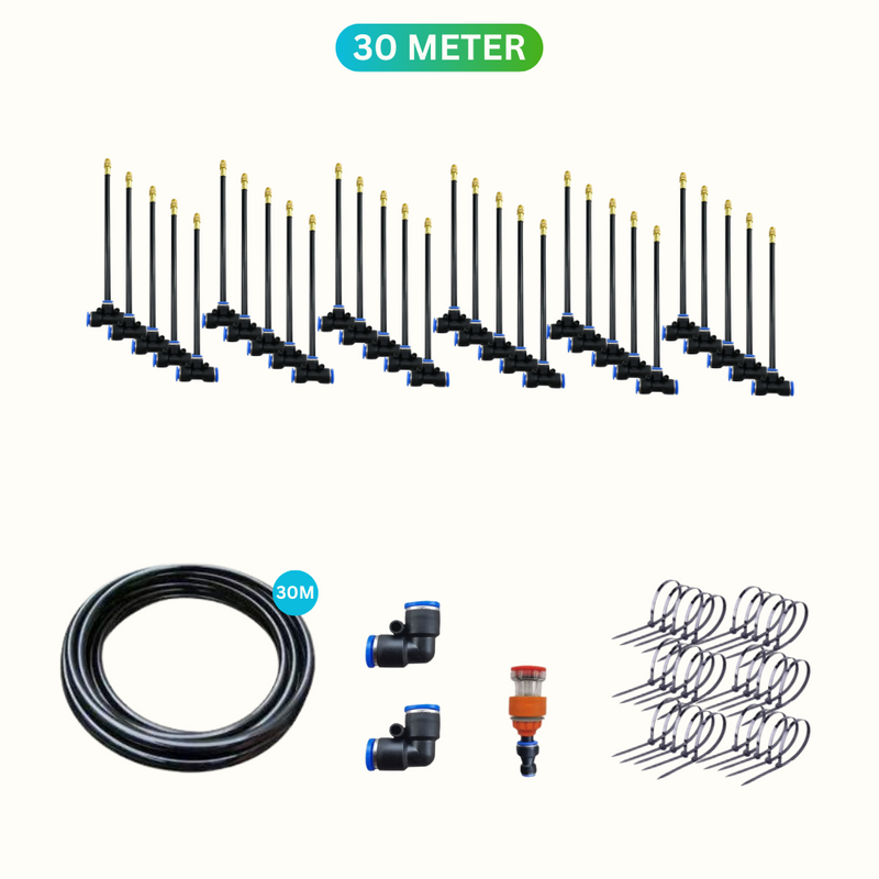 Sprinklersystem | Automatisch Hydration Gartenpflege Effizient Vielseitig-30 st + 30 Meter Schlauch-Luzern Mode