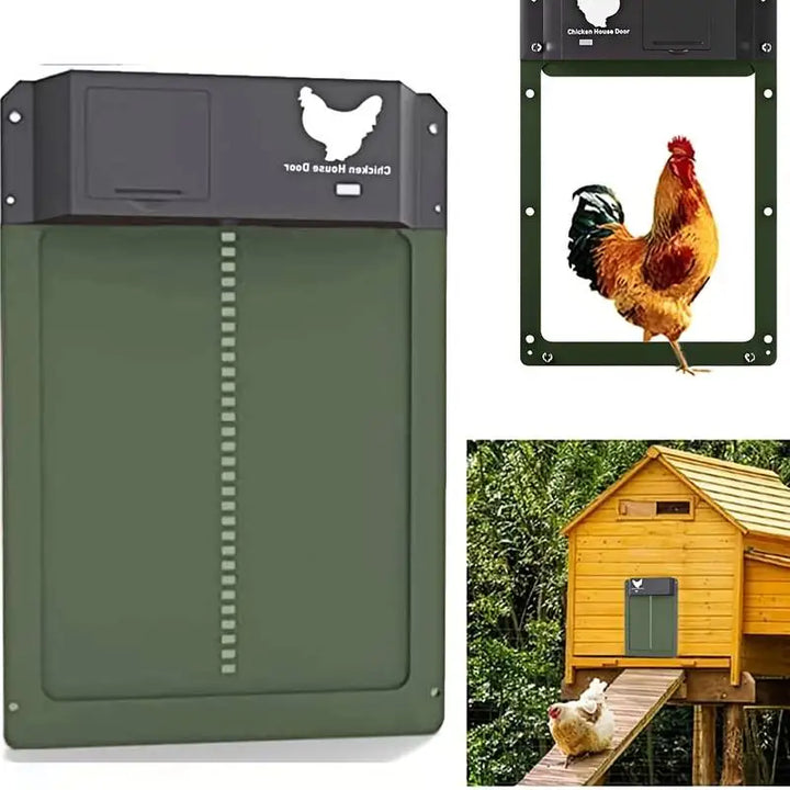 Hühnerstallverschluss | Automatisch, Intelligent, Sicher, Wetterfest, Langlebig-Grün-Luzern Mode