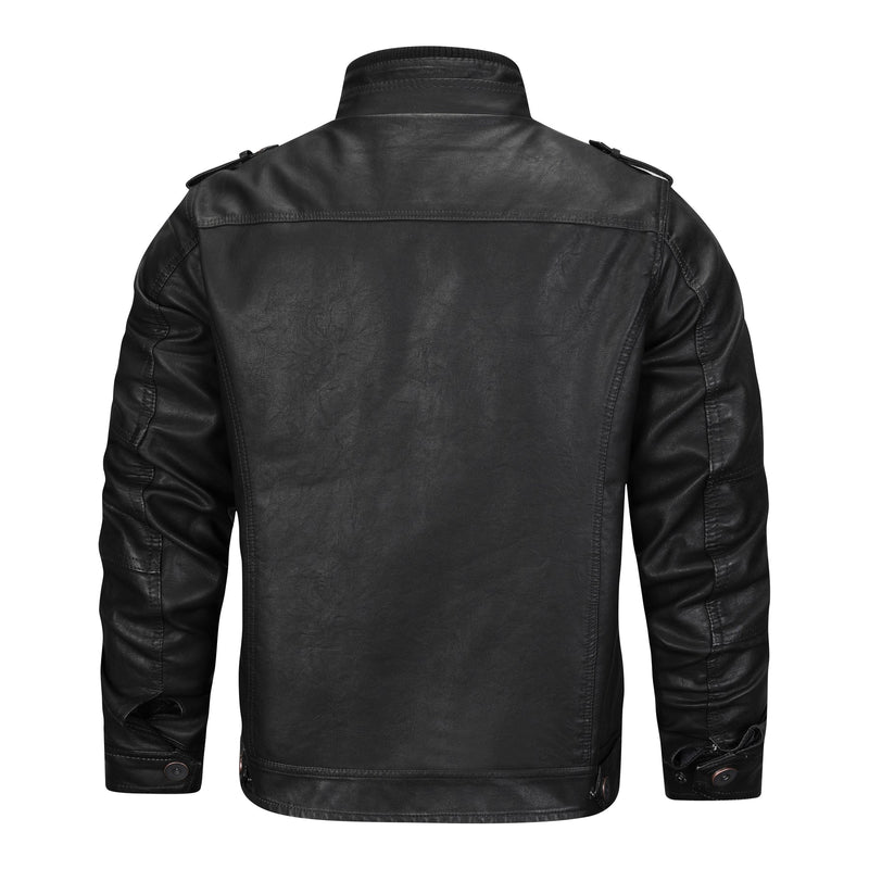 Herren Lederjacke Bikerstil - Robuste Motorradjacke-Luzern Mode