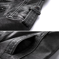 Herren Lederjacke Bikerstil - Robuste Motorradjacke-Luzern Mode