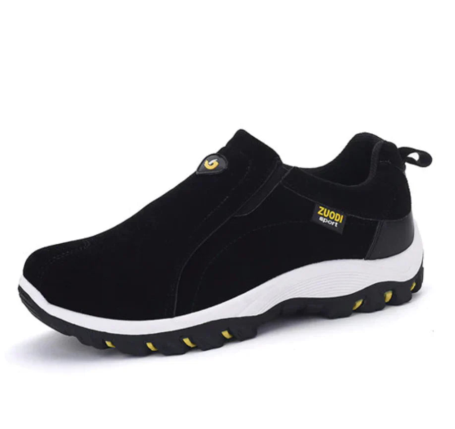 Herren Sneaker rutschfest atmungsaktiv für Outdoor Sport-38-Schwarz-Luzern Mode