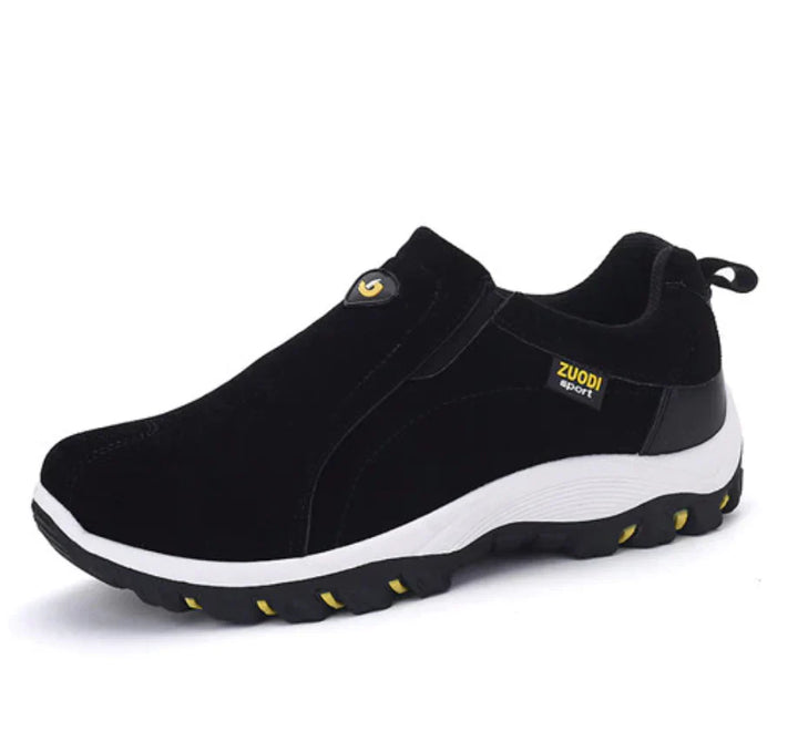 Herren Sneaker rutschfest atmungsaktiv für Outdoor Sport-38-Schwarz-Luzern Mode