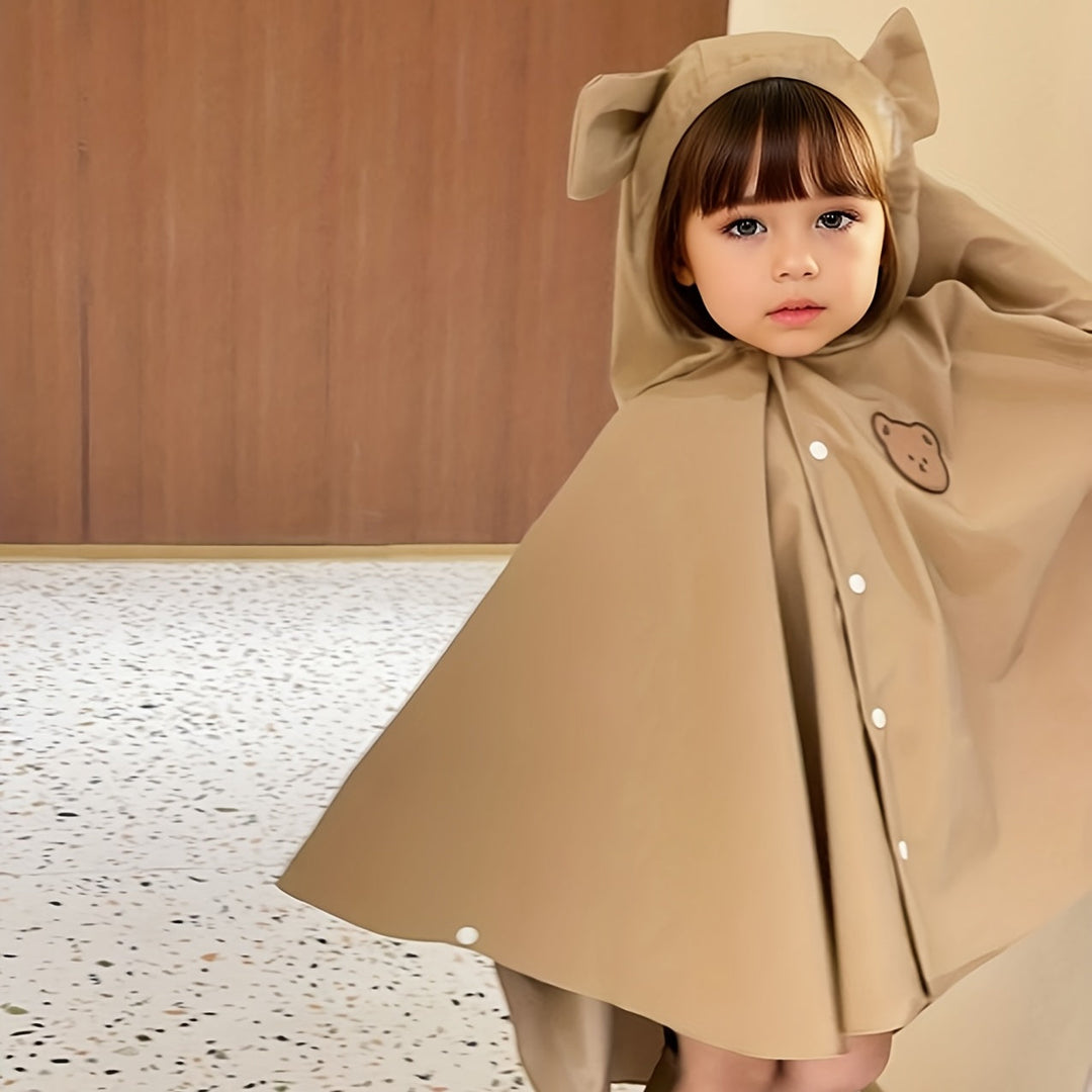 Kinder Regenjacke mit Bären- oder Hasenmotiv – Wasserdicht & Leicht für den Herbstzauber