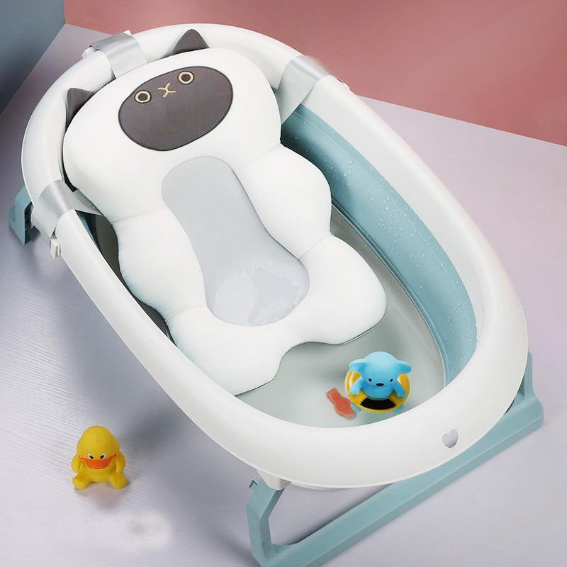 Baby-Badekissen | Rutschfest | Sicher | Bequem | Niedlich | Vielseitig-Weiße Katze-Luzern Mode
