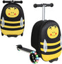 Kinder 2-in-1 Ride-On Scooter Koffer mit LED-Rädern