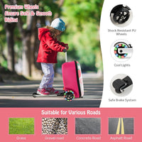 Kinder 2-in-1 Ride-On Scooter Koffer mit LED-Rädern