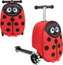 Kinder 2-in-1 Ride-On Scooter Koffer mit LED-Rädern
