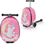 Kinder 2-in-1 Ride-On Scooter Koffer mit LED-Rädern