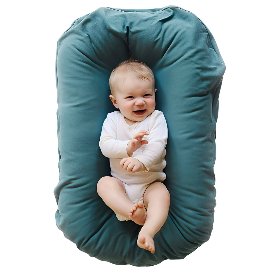 Baby-Nest-Kissen | Ergonomisch | Bequem | Sicher | Atmungsaktiv | Weich-Grün-Luzern Mode