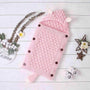 Winterlicher gestrickter Babyschlafsack – Livia