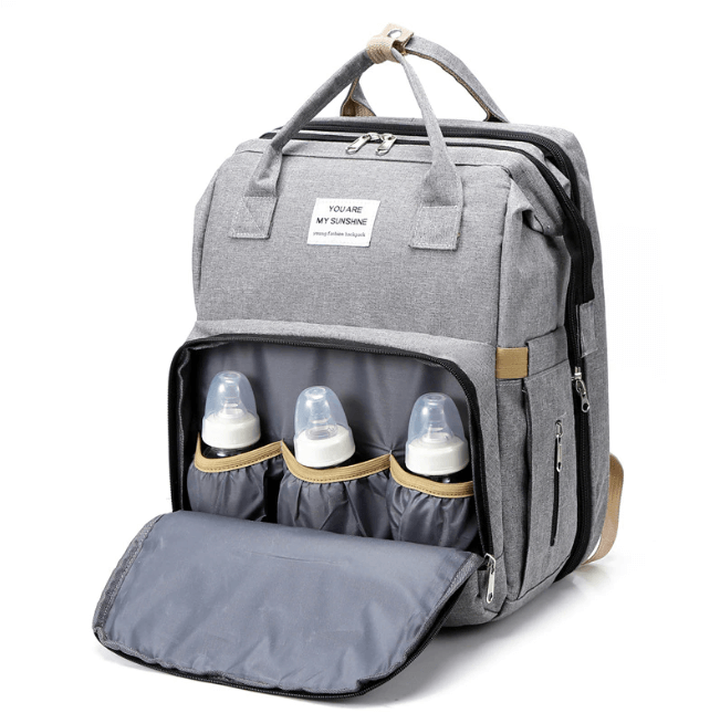 Tragbares Babybett und Wickeltasche – Multifunktionaler Reise-Rucksack