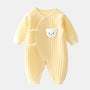 Baby Strampler mit Bärenmotiv - Weicher Baumwollanzug-Gelb-Neugeboren-Luzern Mode