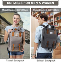 15,6” Wasserdichter Vintage Laptop-Rucksack mit Organizer-Fächern – UrbanEase