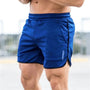 Herren Sportshorts für Fitness, Laufen und Training-Blau-M-Luzern Mode