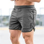 Herren Sportshorts für Fitness, Laufen und Training-Grau-M-Luzern Mode