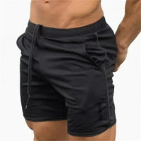 Herren Sportshorts für Fitness, Laufen und Training-Schwarz-M-Luzern Mode