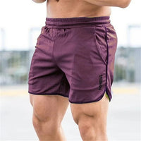 Herren Sportshorts für Fitness, Laufen und Training-Violett-M-Luzern Mode