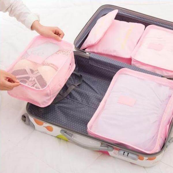 Gepäck-Organizer-Set – 2 zum Preis von 1 Platzsparende Reiseaufbewahrungsbeutel
