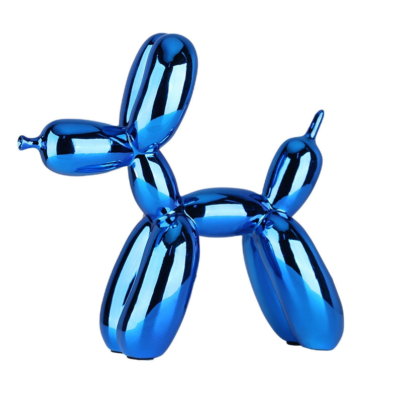 Ballonhund Figur | Metallisch Stilvoll Kunstharz Langlebig Einzigartig Geschenk-Blau-Luzern Mode