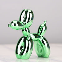 Ballonhund Figur | Metallisch Stilvoll Kunstharz Langlebig Einzigartig Geschenk-Grün-Luzern Mode