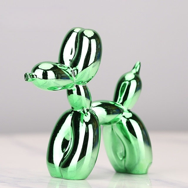 Ballonhund Figur | Metallisch Stilvoll Kunstharz Langlebig Einzigartig Geschenk-Grün-Luzern Mode