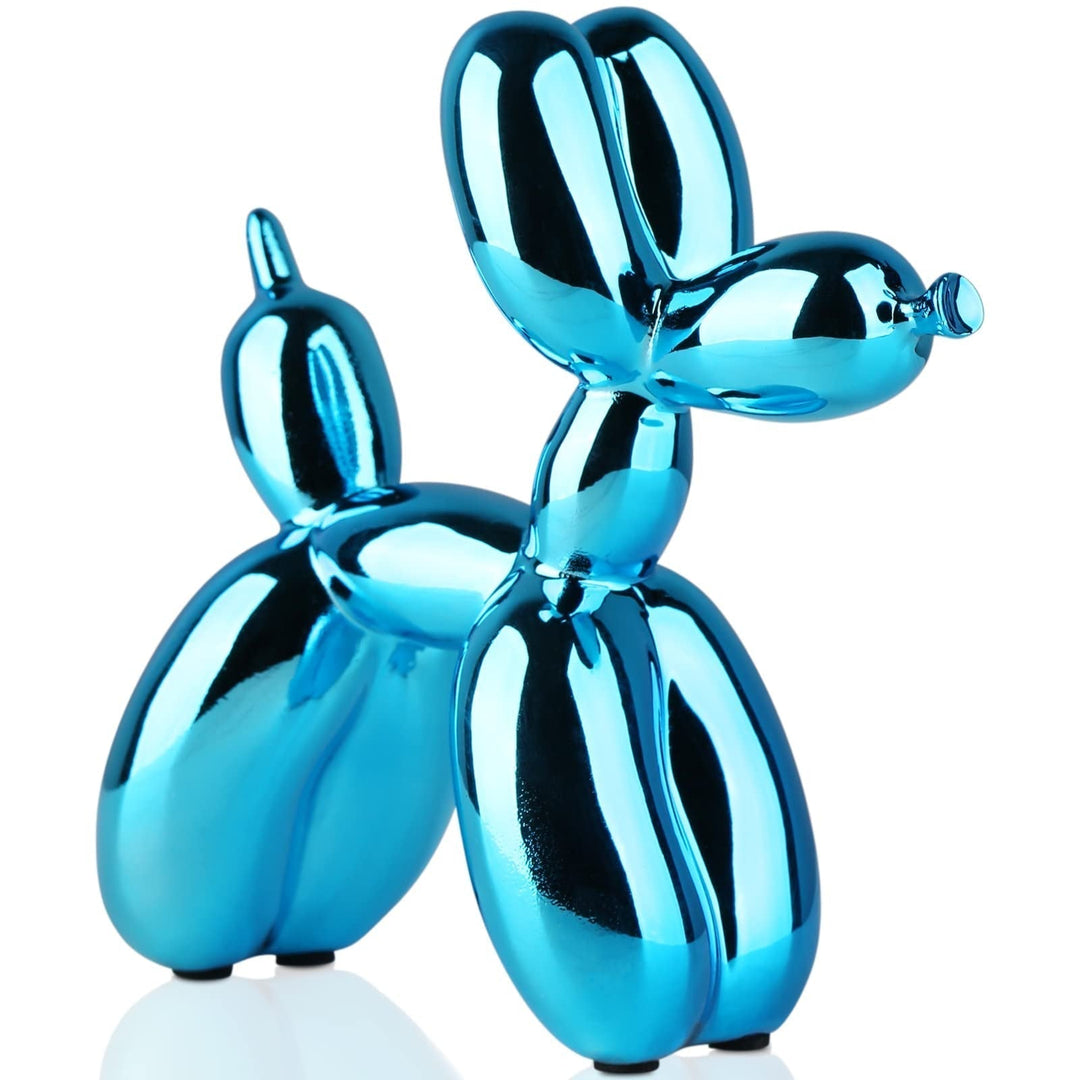 Ballonhund Figur | Metallisch Stilvoll Kunstharz Langlebig Einzigartig Geschenk-Himmelblau-Luzern Mode