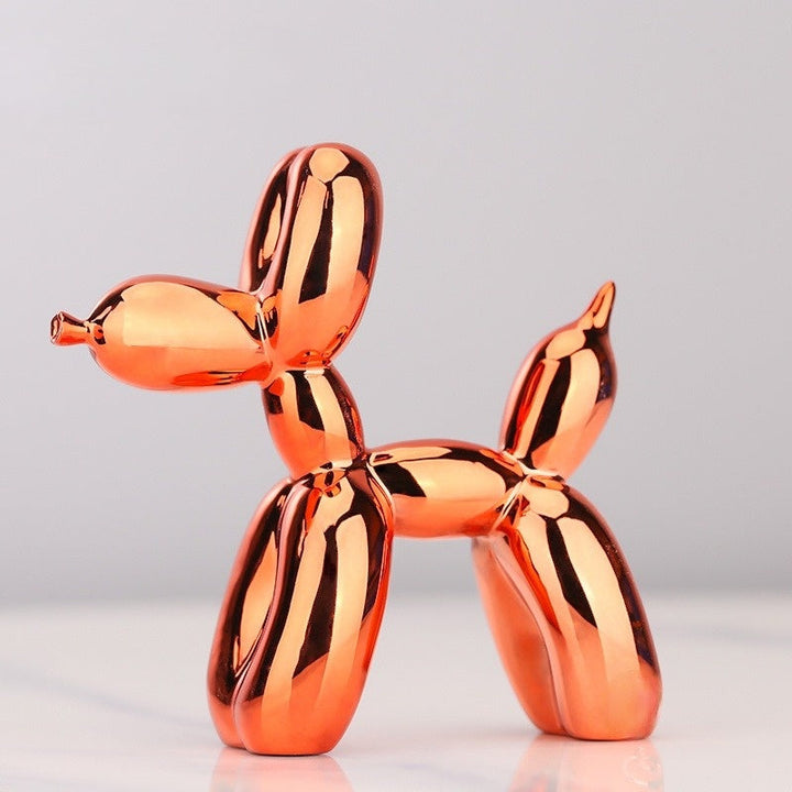 Ballonhund Figur | Metallisch Stilvoll Kunstharz Langlebig Einzigartig Geschenk-Orange-Luzern Mode