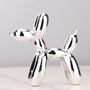 Ballonhund Figur | Metallisch Stilvoll Kunstharz Langlebig Einzigartig Geschenk-Silber-Luzern Mode