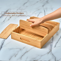 Bambus-Küchen-Organizer | Deckel | Langlebig | Verstellbar | Vielseitig-Luzern Mode