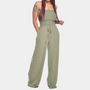 Schulterfreier Jumpsuit Damen - Eleganter Einteiler Sommer-Grün-2XS-Luzern Mode
