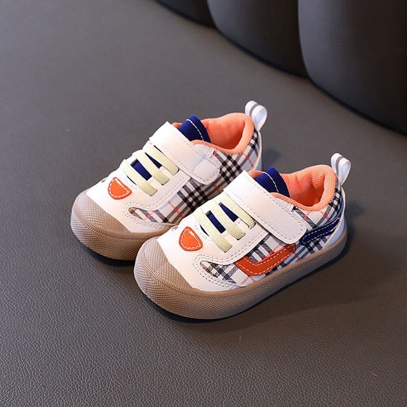Babysneakers | Barfuß | Orthopädisch | Rutschfeste Sohle | Flexibel-Blau-18.5-Luzern Mode