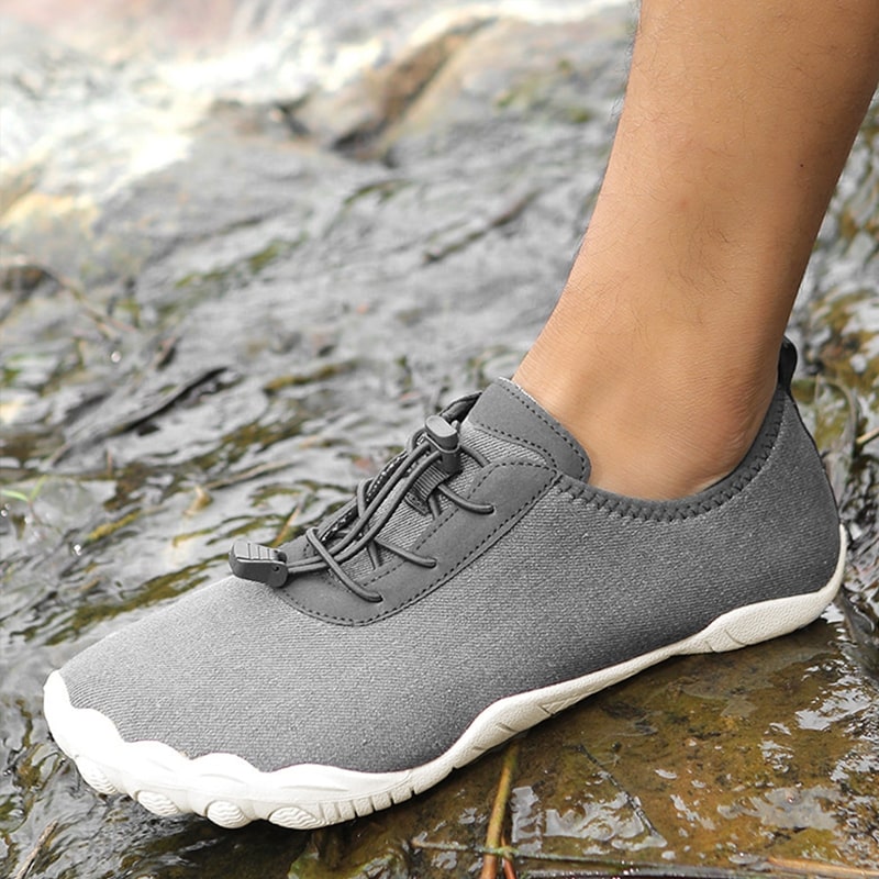 Barfußschuhe | Sportlich | Rutschfest | Orthopädisch | Unisex-Grau-35-Luzern Mode