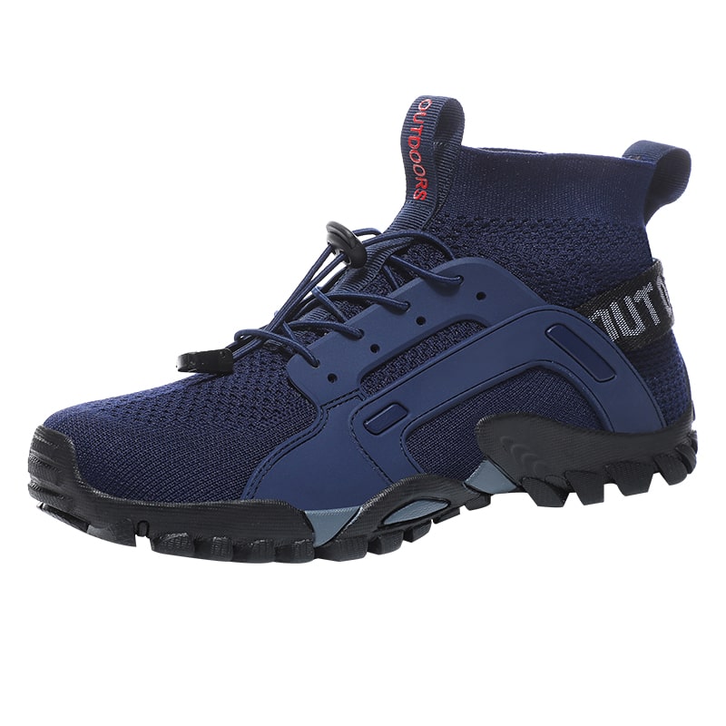Herren Barfußschuhe | Rutschfester Sohle | Orthopädisch | Ultraleicht-Dunkelblau-39-Luzern Mode