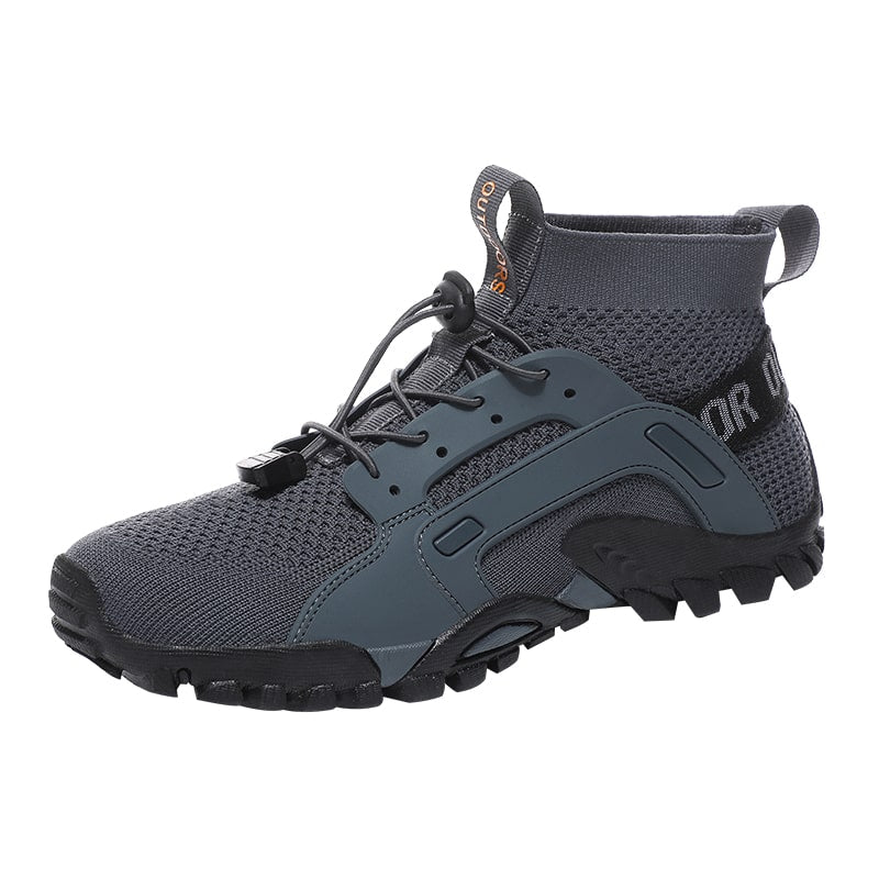 Herren Barfußschuhe | Rutschfester Sohle | Orthopädisch | Ultraleicht-Dunkelgrau-39-Luzern Mode