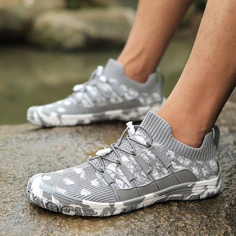 Barfuß-Sportschuhe | Unisex | Rutschfest | Zweifarbig | Sportlich-Grau-35-Luzern Mode