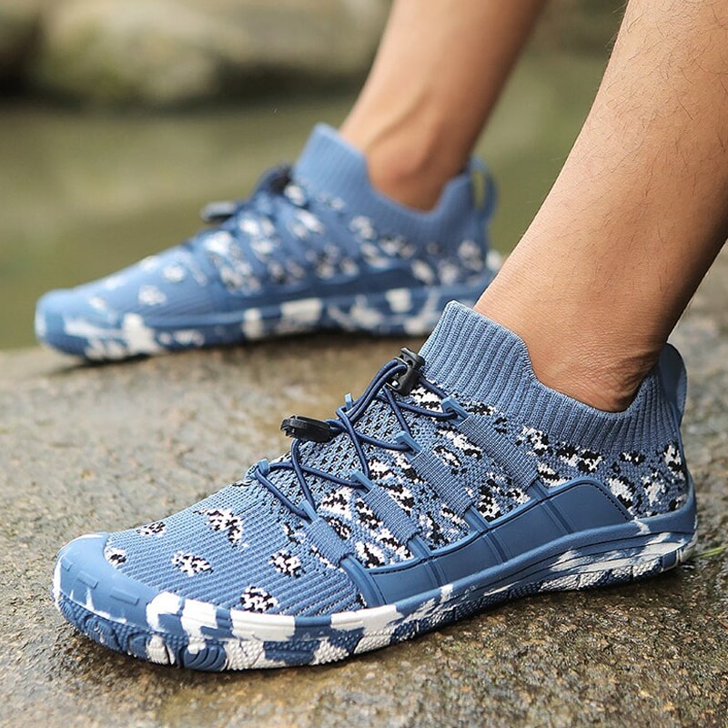 Barfuß-Sportschuhe | Unisex | Rutschfest | Zweifarbig | Sportlich-Hellblau-35-Luzern Mode