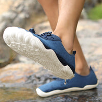 Unisex Barfuß-Sportschuhe | Rutschfester Sohle | Stretch | Mesh -Blau-37-Luzern Mode