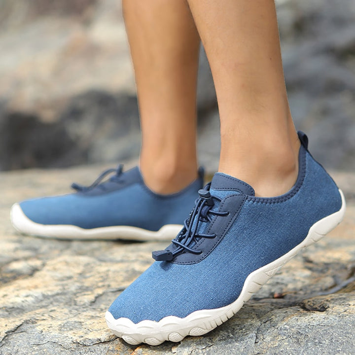 Unisex Barfuß-Sportschuhe | Rutschfester Sohle | Stretch | Mesh -Blau-39-Luzern Mode