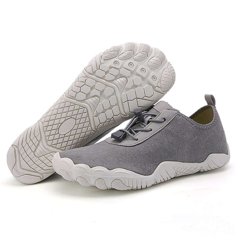 Unisex Barfuß-Sportschuhe | Rutschfester Sohle | Stretch | Mesh -Grau-36-Luzern Mode