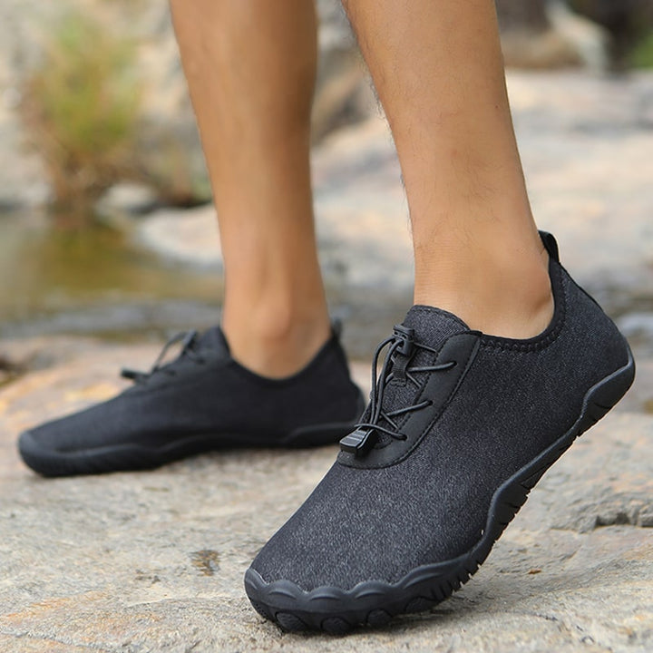 Unisex Barfuß-Sportschuhe | Rutschfester Sohle | Stretch | Mesh -Schwarz-35-Luzern Mode