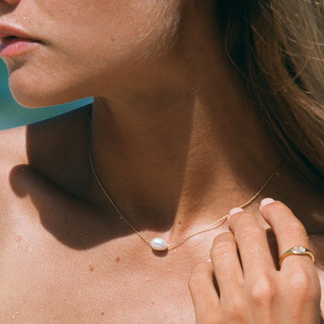Halskette für Damen | Gold | Perle | Klassisch | Zeitlos | Stilvoll-Luzern Mode