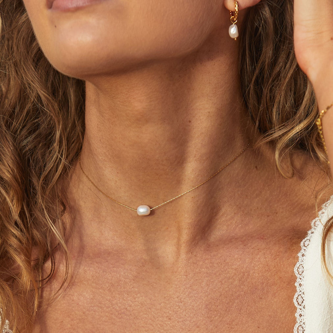 Halskette für Damen | Gold | Perle | Klassisch | Zeitlos | Stilvoll-Luzern Mode