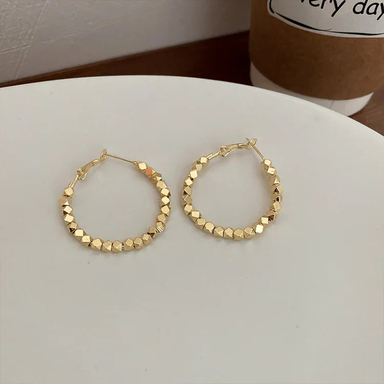 Ring-Ohrringe | Creolen Auffällig Einzigartig Langlebig Silber Gold Stilvoll-Luzern Mode