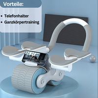 Bauchmuskeltrainer | Roller Telefonhalter Effektiv Leicht Kompakt-Grau Blau-Luzern Mode