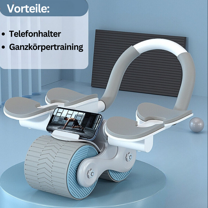 Bauchmuskeltrainer | Roller Telefonhalter Effektiv Leicht Kompakt-Grau Blau-Luzern Mode